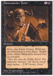Demonic Tutor - Foreign White Bordered (Uncommon)