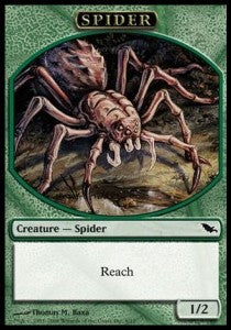 Spider Token (Green 1/2) - Shadowmoor (Token) [SHM-T06]