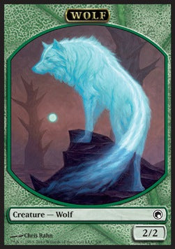 Wolf Token (Green 2/2) - Scars of Mirrodin (Token) [SOM-T05]