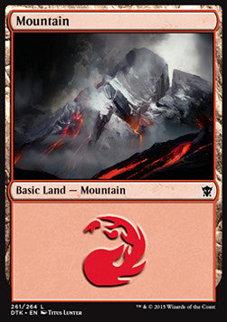 Mountain (V.3) - Dragons of Tarkir (Land) [DTK-261]