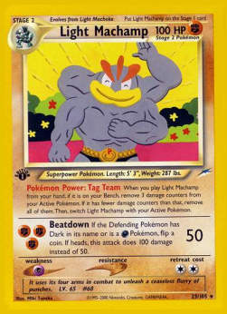 Light Machamp - Neo Destiny (Rare) [NDE-25]