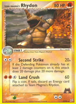 Team Magma's Rhydon (Fighting) - EX Team Magma vs Team Aqua (Rare) [MA-22]