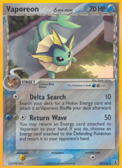 Vaporeon δ Delta Species - EX Delta Species (Holo Rare) [DS-18]