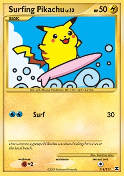 Surfing Pikachu Lv.13 - Rising Rivals (Secret Rare) [RR-114]