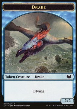 Drake Token (U 2/2) / Elemental Token (UR 5/5) - Commander 2015 (Token) [C15-T 6/20]