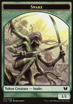 Snake Token (G 1/1) / Beast Token (G 4/4) - Commander 2015 (Token) [C15-T 17/13]