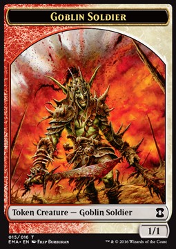 Goblin Soldier Token (Red and White 1/1) - Eternal Masters (Token) [EMA-T15]