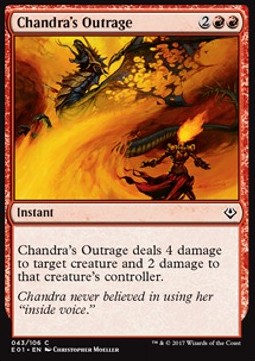 Chandra's Outrage - Archenemy: Nicol Bolas (Common) [E01-43]