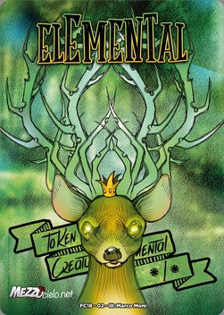 Elemental Token (Green and White */*) - Mezzocielo & Friends Classic Tokens (Token) [MFCT-32]
