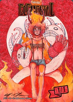Elemental Token (Red 1/1) (V.1) - Mezzocielo & Friends Classic Tokens (Token) [MFCT-35]