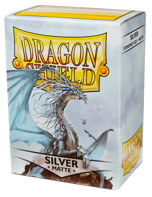 100 Dragon Shield Sleeves - Matte Silver
