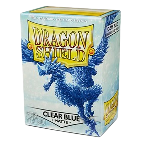 100 Dragon Shield Sleeves - Matte Clear Blue