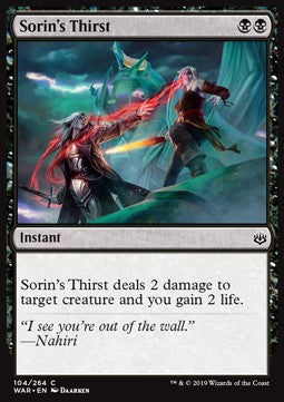 Sorin's Thirst - War of the Spark (Common) [WAR-104]
