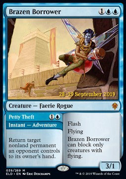 Brazen Borrower // Petty Theft (V.1) - Throne of Eldraine: Promos (Mythic) [PELD-39]