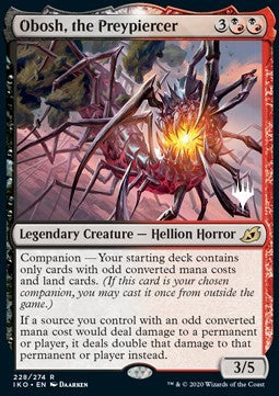 Obosh, the Preypiercer (V.1) - Ikoria: Lair of Behemoths: Promos (Rare) [PIKO-228]