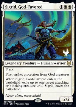 Sigrid, God-Favored (V.2) - Kaldheim: Promos (Rare) [PKHM-29]