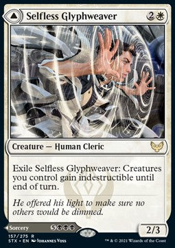 Selfless Glyphweaver // Deadly Vanity - Strixhaven: School of Mages (Rare) [STX-157]