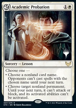 Academic Probation (V.2) - Strixhaven: School of Mages: Promos (Rare) [PSTX-7]