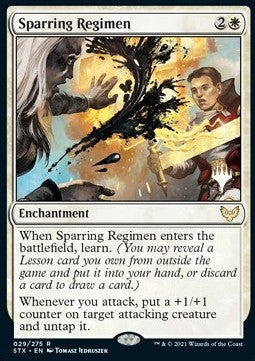 Sparring Regimen (V.2) - Strixhaven: School of Mages: Promos (Rare) [PSTX-29]