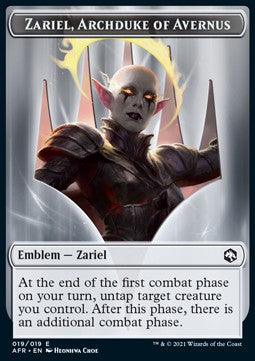 Zariel, Archduke of Avernus Emblem // Treasure Token - Adventures in the Forgotten Realms: Extras (Token) [XAFR-T 19/15]