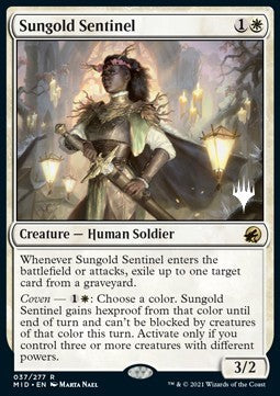 Sungold Sentinel (V.2) - Innistrad: Midnight Hunt: Promos (Rare) [PMID-37]