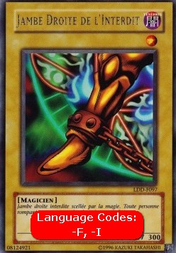 Right Leg of the Forbidden One (V.1 - Ultra Rare) - Legend of Blue Eyes White Dragon (LDD) (Ultra Rare) [LDD-097]