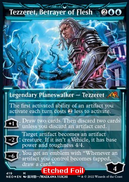 Tezzeret, Betrayer of Flesh (V.3) - Kamigawa: Neon Dynasty: Extras (Mythic) [XNEO-419]