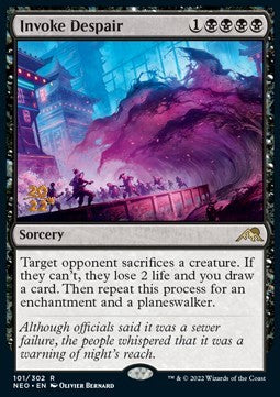 Invoke Despair (V.1) - Kamigawa: Neon Dynasty: Promos (Rare) [PNEO-101]