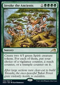 Invoke the Ancients (V.1) - Kamigawa: Neon Dynasty: Promos (Rare) [PNEO-193]