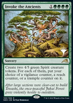Invoke the Ancients (V.2) - Kamigawa: Neon Dynasty: Promos (Rare) [PNEO-193]