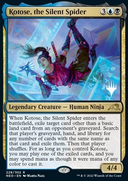 Kotose, the Silent Spider (V.2) - Kamigawa: Neon Dynasty: Promos (Rare) [PNEO-228]