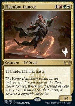 Fleetfoot Dancer (V.2) - Streets of New Capenna: Promos (Rare) [PSNC-188]