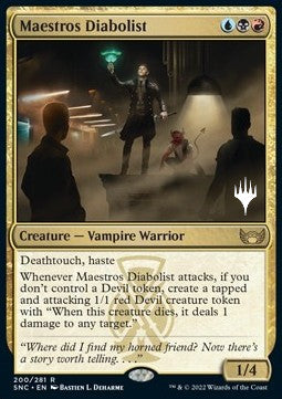 Maestros Diabolist (V.2) - Streets of New Capenna: Promos (Rare) [PSNC-200]