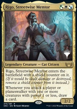 Rigo, Streetwise Mentor (V.2) - Streets of New Capenna: Promos (Rare) [PSNC-215]