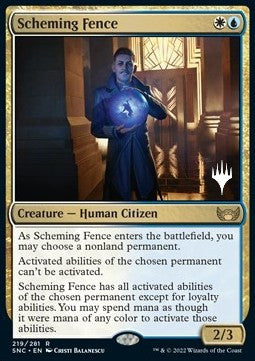 Scheming Fence (V.2) - Streets of New Capenna: Promos (Rare) [PSNC-219]