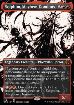 Solphim, Mayhem Dominus (V.1) - Phyrexia: All Will Be One: Extras (Mythic) [XONE-312]