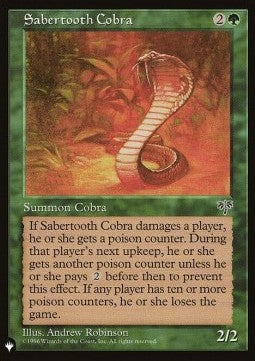 Sabertooth Cobra - The List (Common) [ZNL-238]