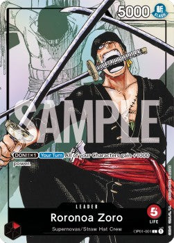 Roronoa Zoro (OP01-001) - Premium Bandai Products (Leader) [PB-XX-001]