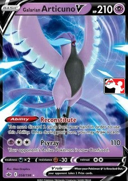 Galarian Articuno V - Play! Pokémon Prize Pack Series Two (Promo) [PPS2-CRE 058]