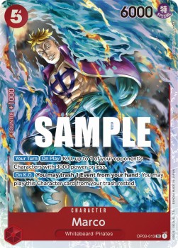 Marco (OP03-013) (V.1) - Pillars of Strength (Super Rare) [OP03-013]