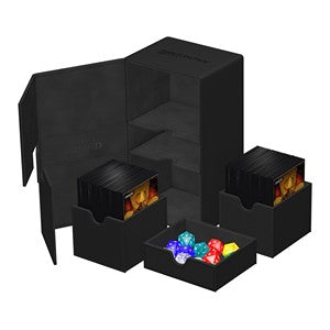 Ultimate Guard Twin Flip'n'Tray Monocolor Deck Case 200+ (Black)
