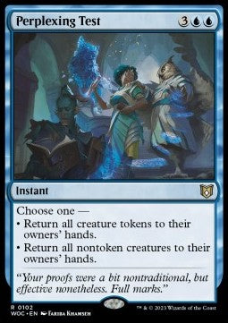 Perplexing Test - Commander: Wilds of Eldraine (Rare) [WOC-102]