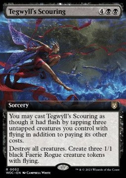 Tegwyll's Scouring - Commander: Wilds of Eldraine: Extras (Rare) [XWOC-52]