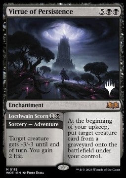 Virtue of Persistence // Locthwain Scorn (V.2) - Wilds of Eldraine: Promos (Mythic) [PWOE-115]