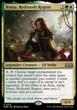 Yenna, Redtooth Regent (V.2) - Wilds of Eldraine: Promos (Rare) [PWOE-219]