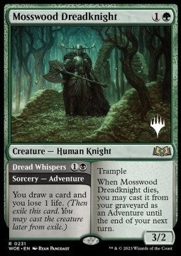 Mosswood Dreadknight // Dread Whispers (V.2) - Wilds of Eldraine: Promos (Rare) [PWOE-231]