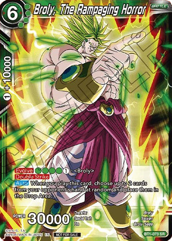 Broly, The Rampaging Horror - Unnumbered Promos (Super Rare) [UP-BT1-073]
