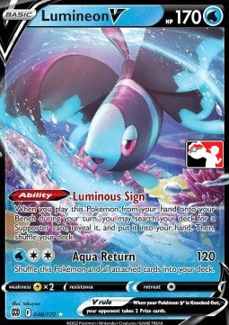 Lumineon V - Play! Pokémon Prize Pack Series Three (Promo) [PPS3-BRS 040]