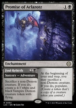 Promise of Aclazotz // Foul Rebirth - Commander: The Lost Caverns of Ixalan (Rare) [LCC-84]