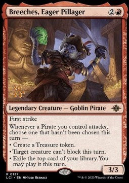 Breeches, Eager Pillager (V.1) - The Lost Caverns of Ixalan: Promos (Rare) [PLCI-137]